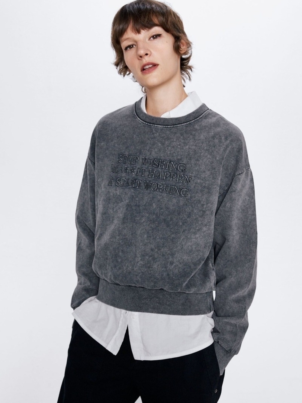 Zara Make It Happen Crewneck